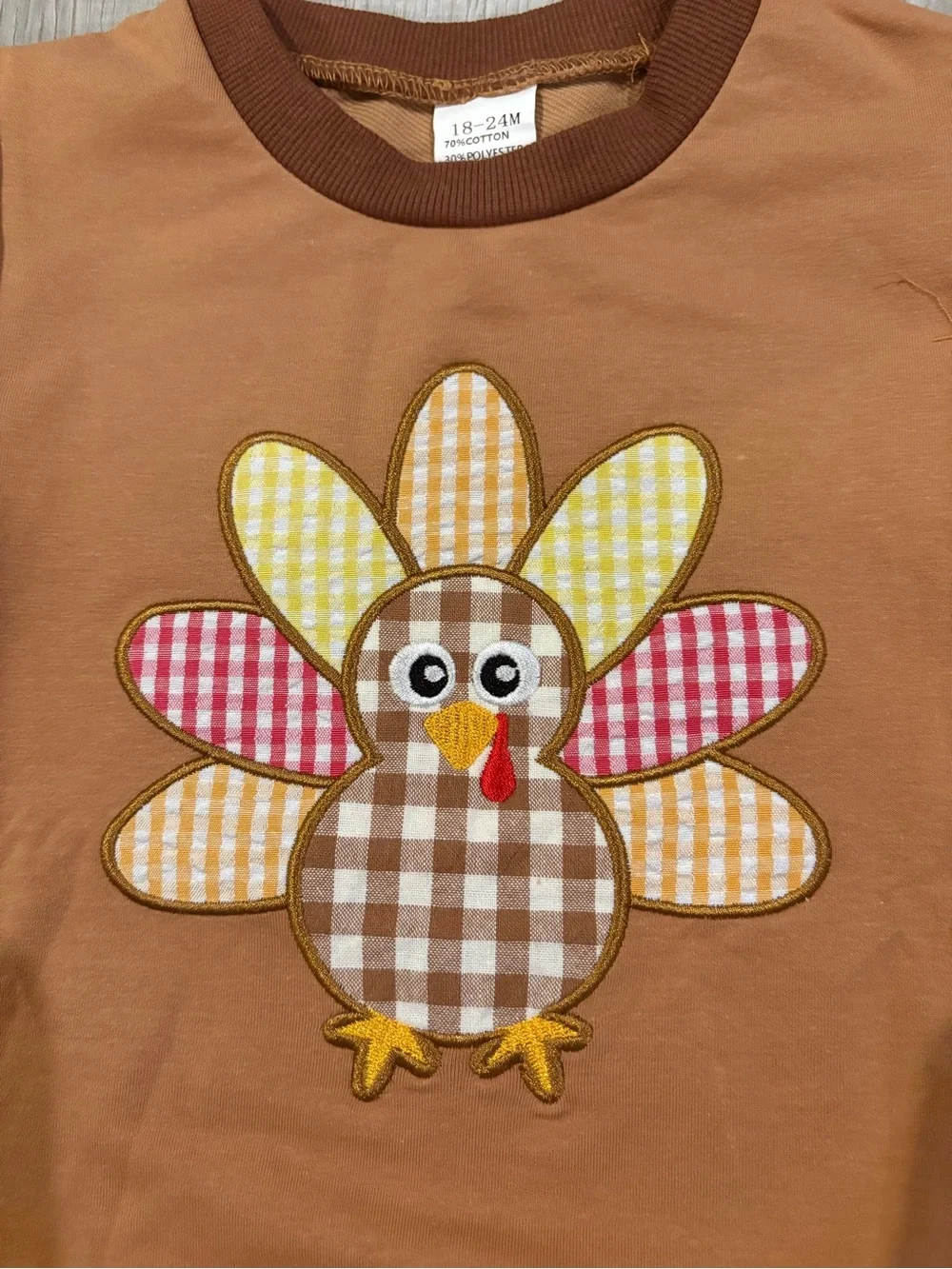 Toddler Boutique Thanksgiving Pants Set..18-24M